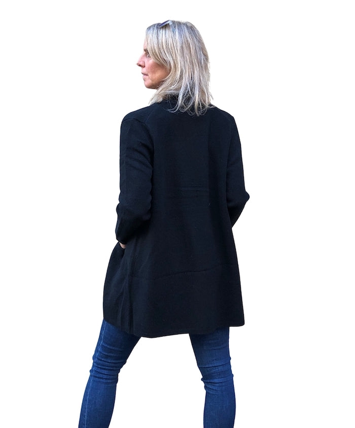 Lammwolle Jacke Mitty, schwarz