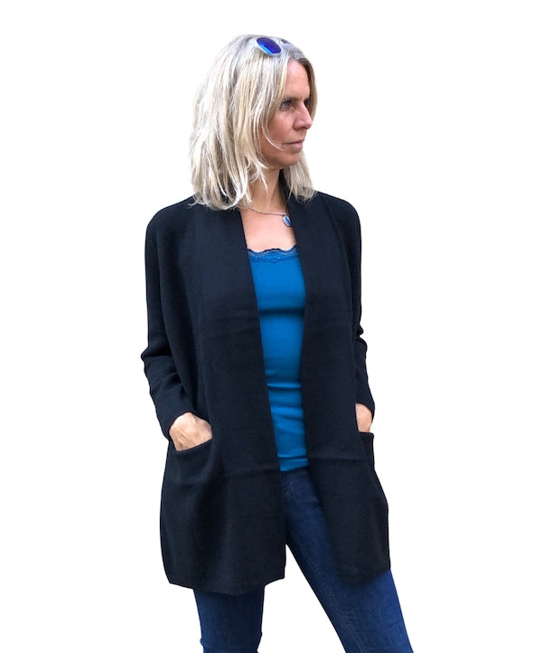 Lammwolle Jacke Mitty, schwarz