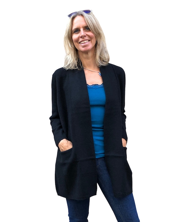 Lammwolle Jacke Mitty, schwarz