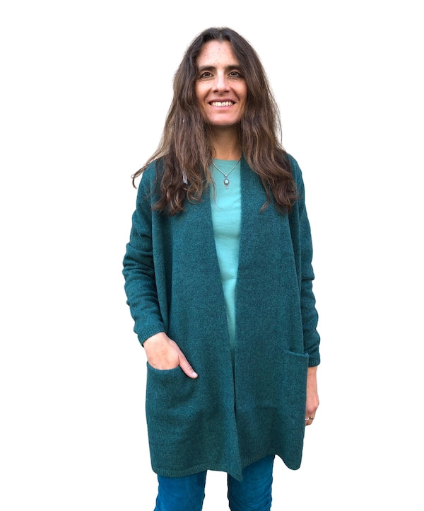 Lammwolle Jacke Mitty, cold grün