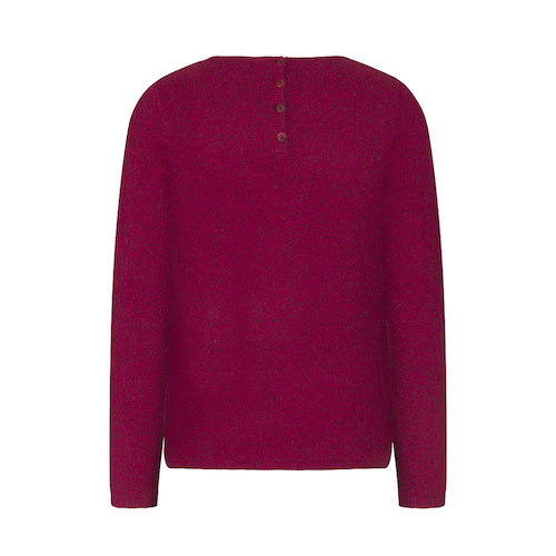 Yakwolle Pullover Zo, dark pink