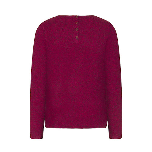 Yakwolle Pullover Zo, dark pink