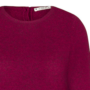 Yakwolle Pullover Zo, dark pink