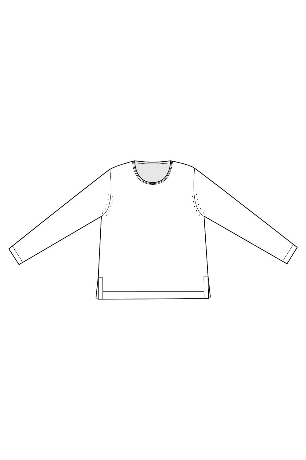 Merino-/Baumwolle Pullover Nia, royalblau