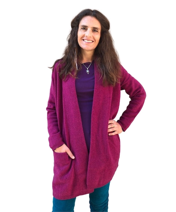 Lammwolle Jacke Mitty, pink