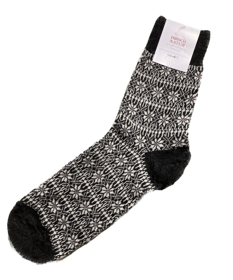 Woll-Socken fein Sterne, antra/natur