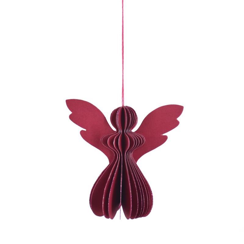 Engel mittelgroß, Pink mit Glitzerrand