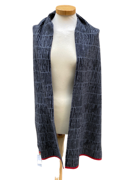Schal Bamboo, schwarz/rot