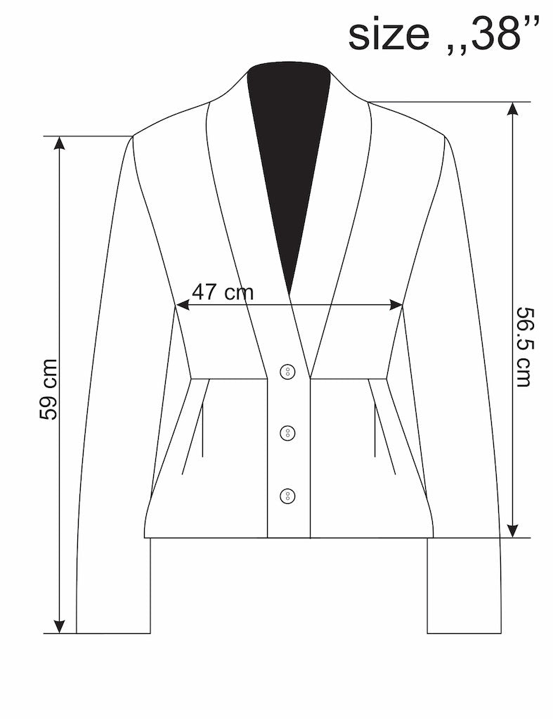 Jacke V-Ausschnitt Floral Pattern, rot