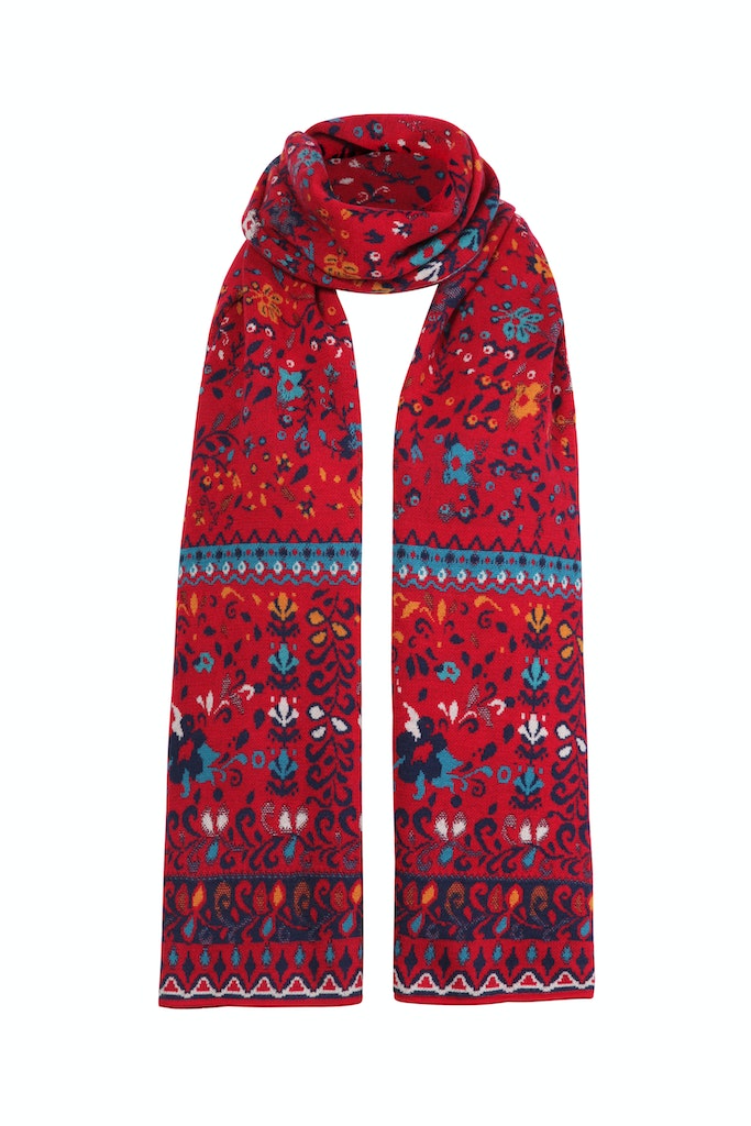 Schal Floral Pattern, rot