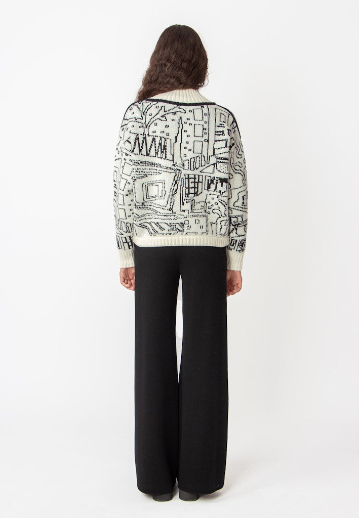 Bomberjacke mit Favela Motiv, off-white