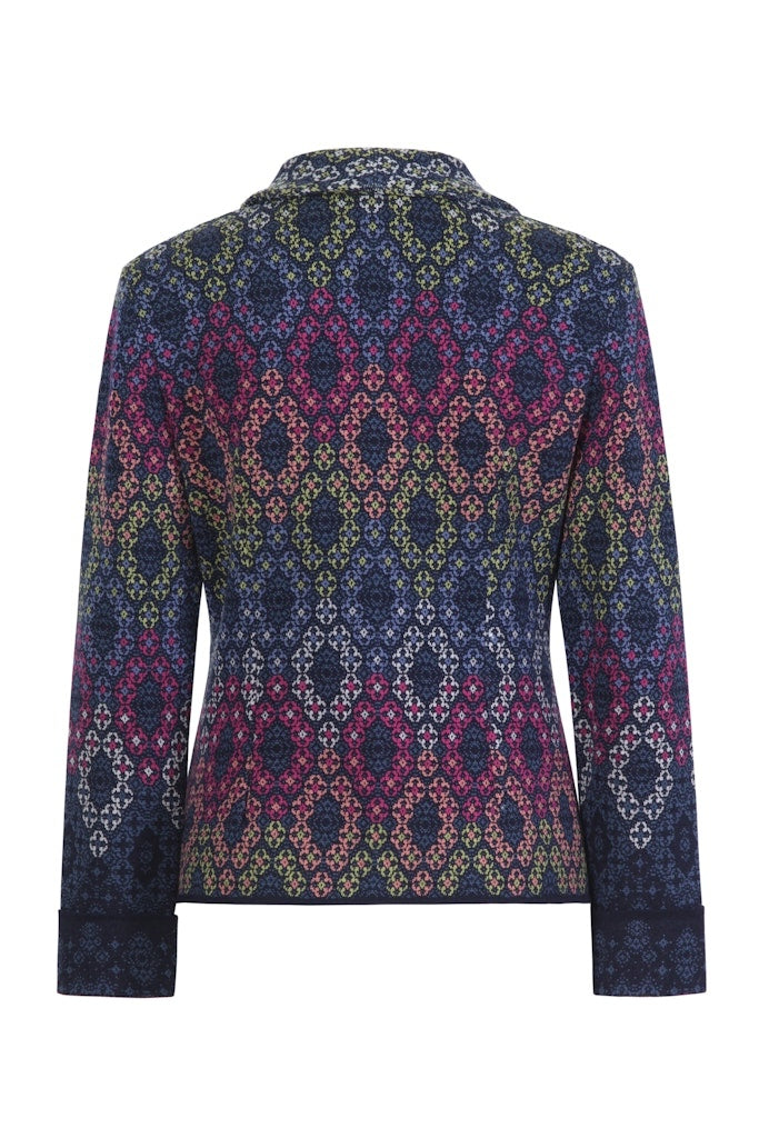 Blazer Ornament Motiv, navy/marine