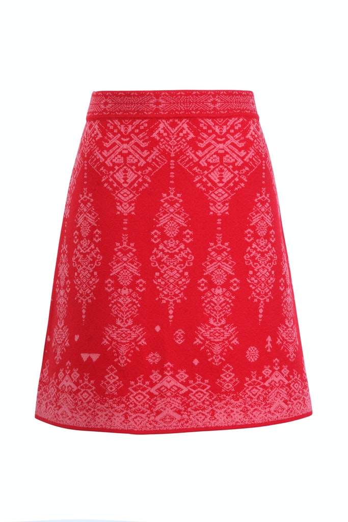 Jacquard Rock Root Pattern, rot