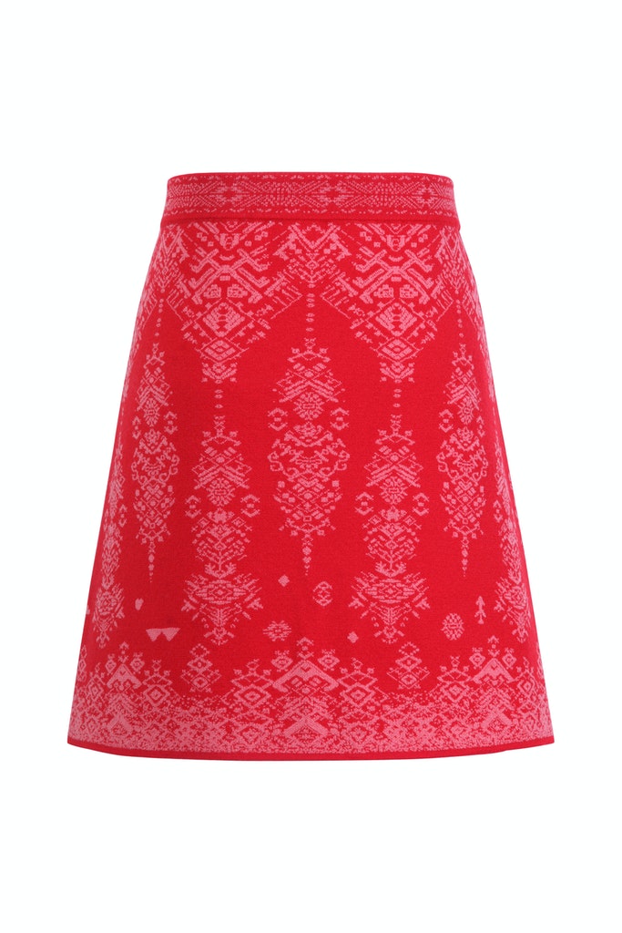 Jacquard Rock Root Pattern, rot