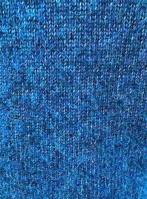 Alpaka/Bio-Baumwolle Pullover Givre, petrol/blau