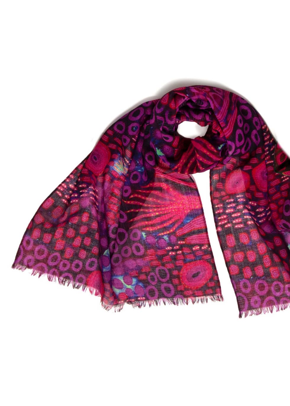 Schal Wolle/Seide Calla, fuchsia
