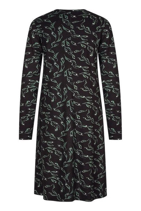 Kleid Leaves, schwarz