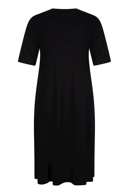 Kleid Taschen aus EcoVero, schwarz
