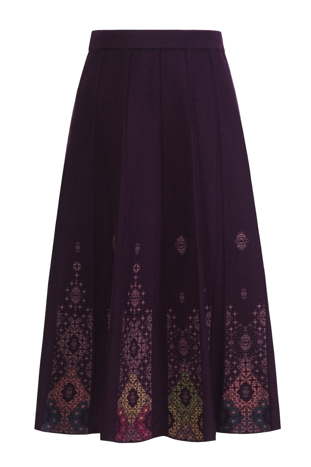 Jacquard Midirock Ornament Motiv, pflaume