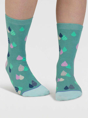 Socken Tropfen, mint