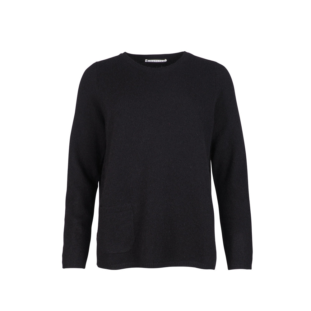 Yakwolle Pullover Zonora, schwarz