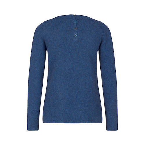 Yakwolle Pullover Zo, blau