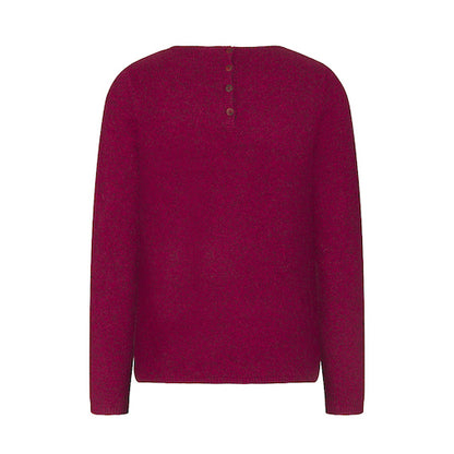 Yakwolle Pullover Zo, dark pink