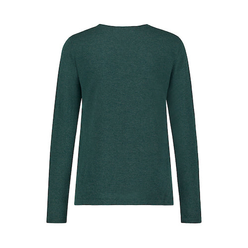 Merino-/Baumwolle Pullover Nia, dusk grün