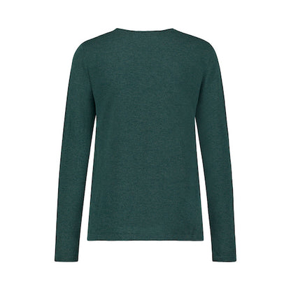 Merino-/Baumwolle Pullover Nia, dusk grün