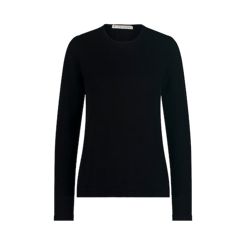 Merino-/Baumwolle Pullover Nia, schwarz
