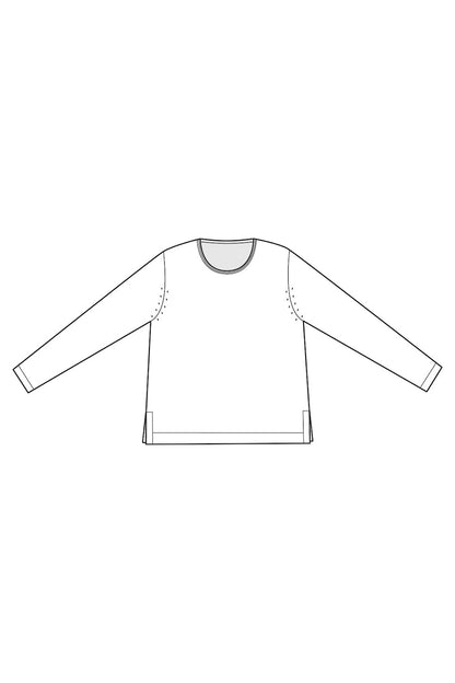 Merino-/Baumwolle Pullover Nia, royalblau