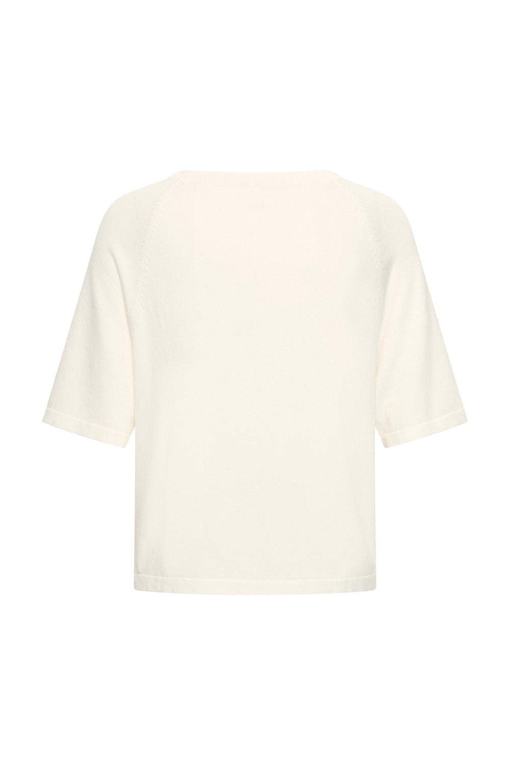 Damen Top Off-White – Bambusviskose, Rundhalsausschnitt
