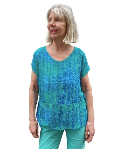 Bluse Bänder, türkis
