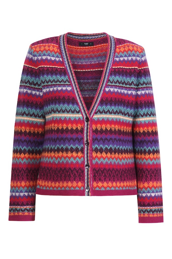 Jacquard Jacke Geometric Pattern, rot