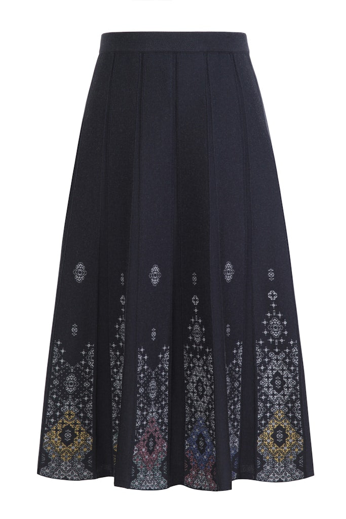 Jacquard Midirock Ornament Motiv, anthrazit