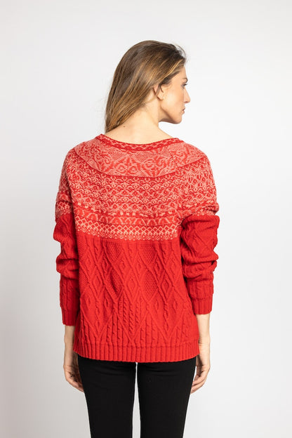 Pullover Artistic Pattern, rot