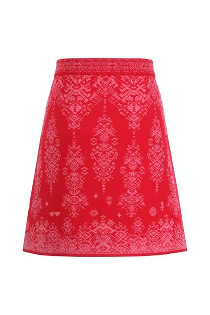 Jacquard Rock Root Pattern, rot