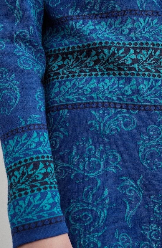 Alpaka Jacke lang Luz, blau