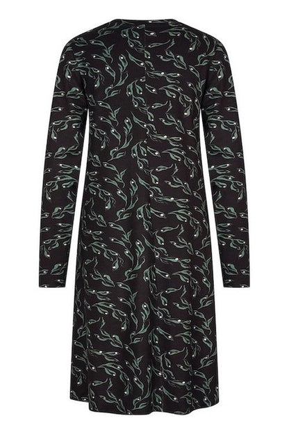 Kleid Leaves, schwarz
