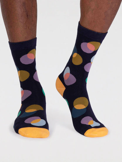 Socken Kreise, blau
