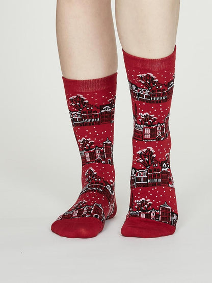 Socken Winterhäuser, rot