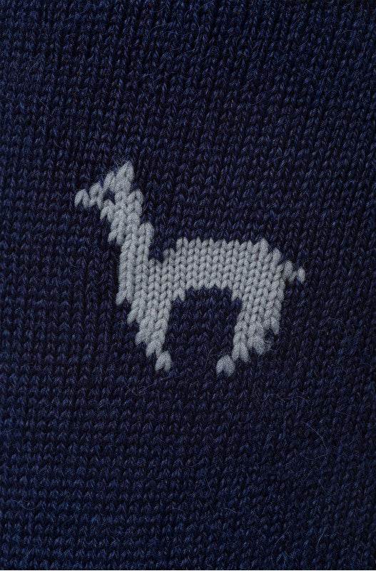Alpaka Business Socken, blau