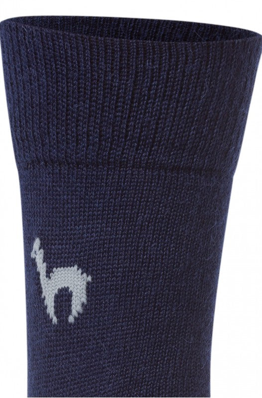Alpaka Business Socken, blau