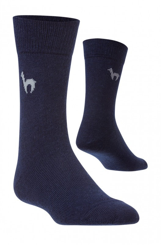 Alpaka Business Socken, blau