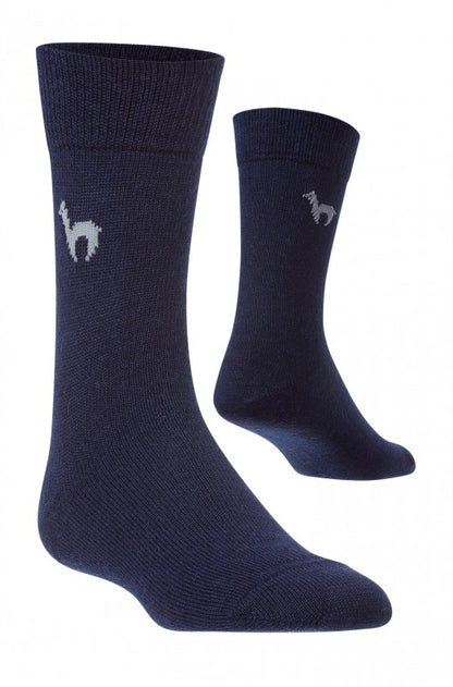 Alpaka Business Socken, blau